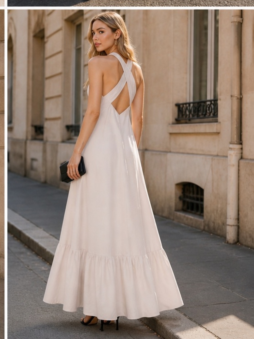 Mango 100% cotton long dress bloggers fav